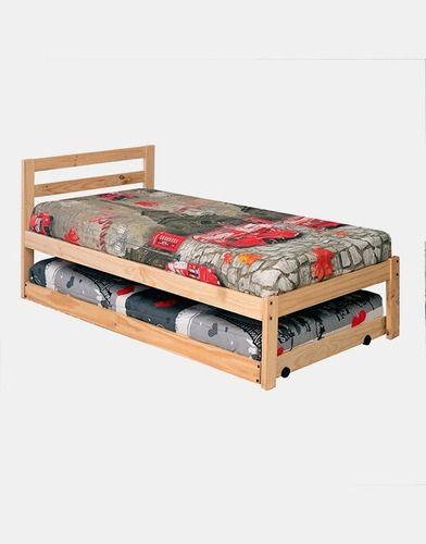 Cama Nido 1,5 Plaza En Madera Natural Incal-0