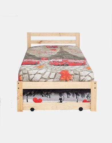 Cama Nido 1,5 Plaza En Madera Natural Incal-2