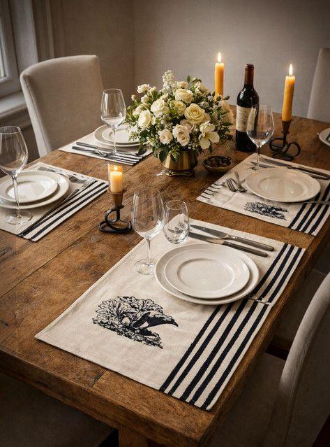 Set 6 Individuales de Lino 35x45 Repelente a Liquido-antimancha md33-2