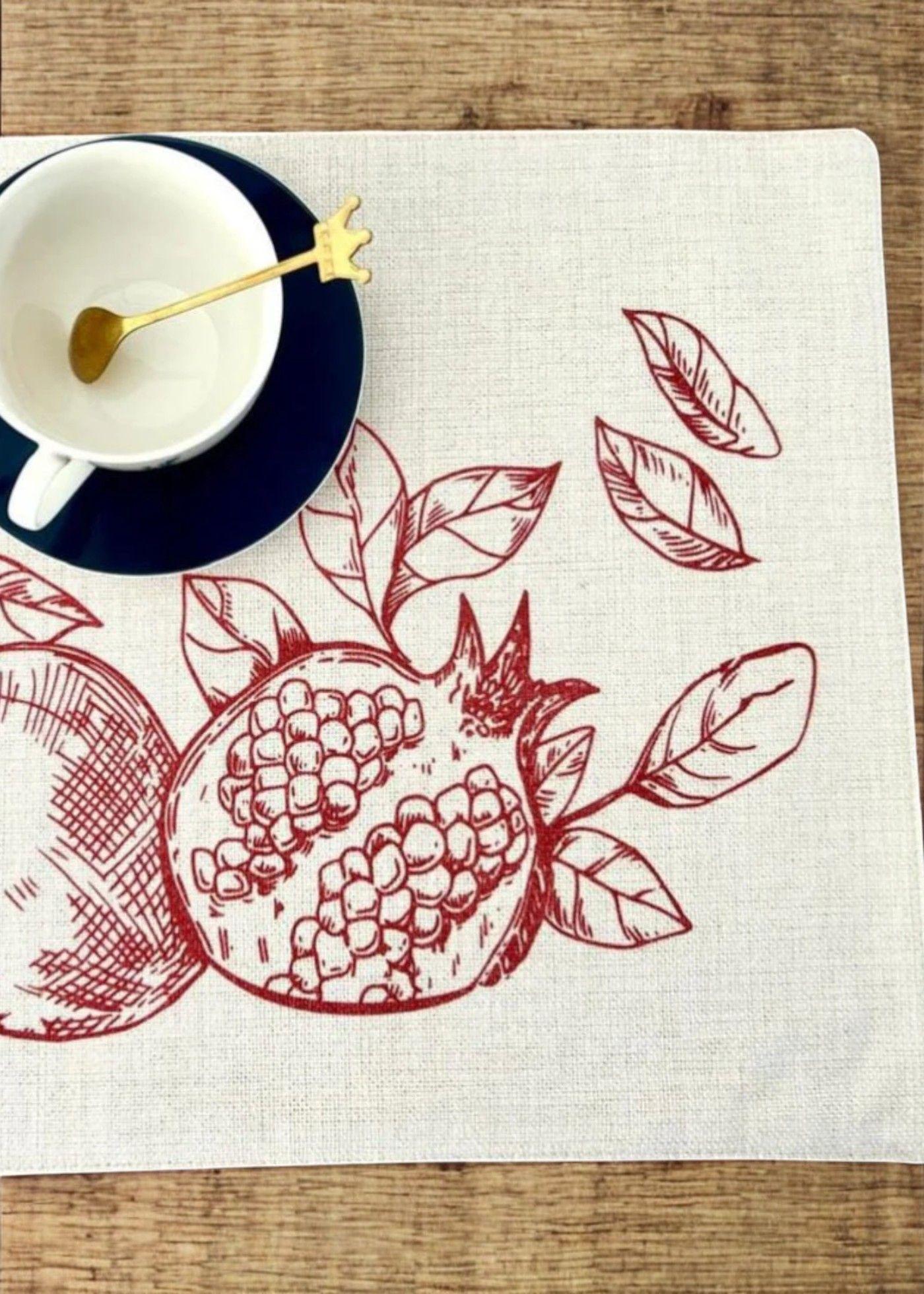 Set 6 Individuales de Lino 35x45 Repelente a Liquido-antimancha md04-3