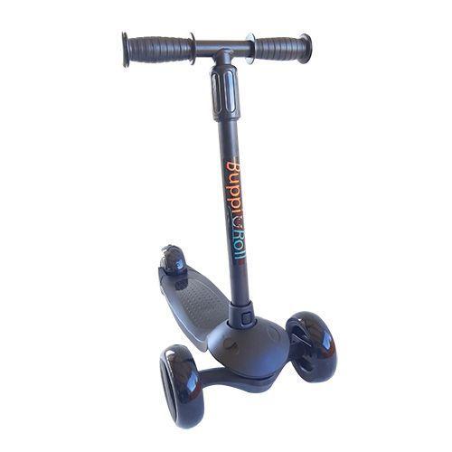 Scooter Plegable Led Buppi Toys Roll Negro-1