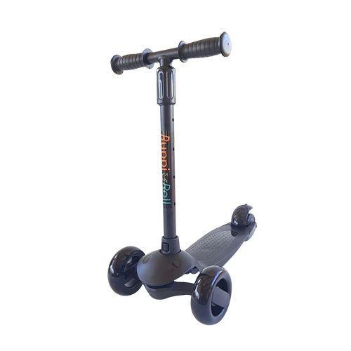 Scooter Plegable Led Buppi Toys Roll Negro-2