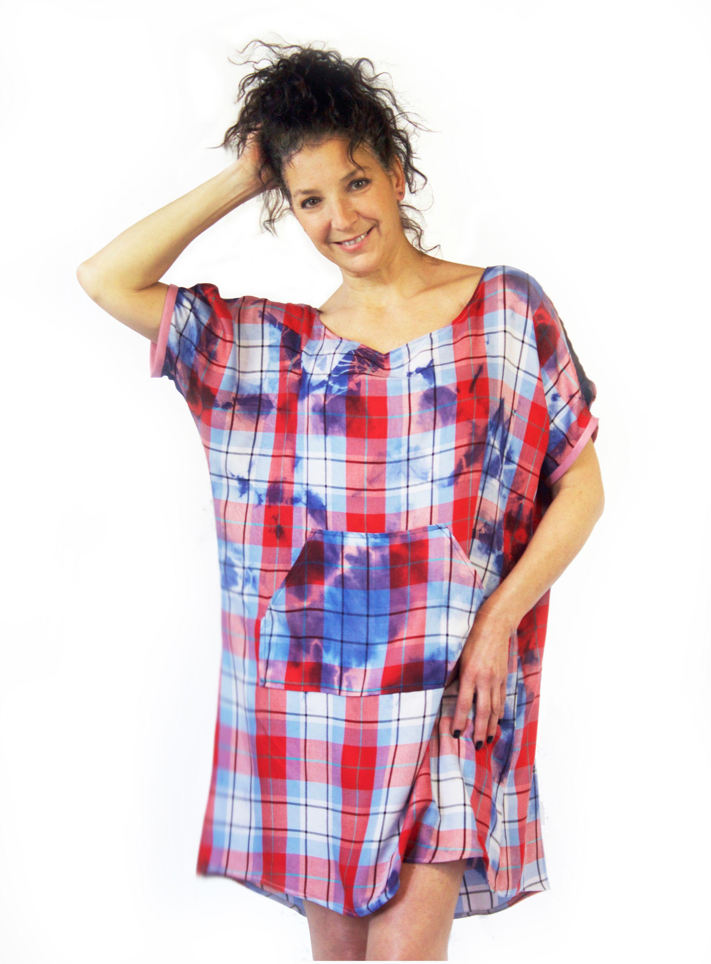 VESTIDO ANKI TARTAN TIE DYE-1