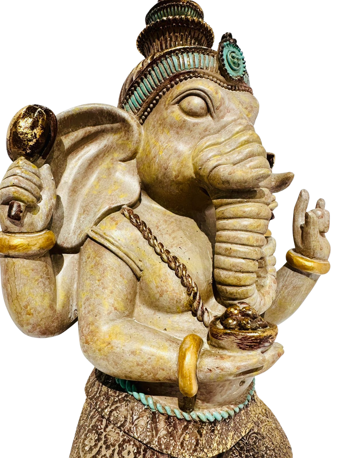Estatua Ganesha, Buda Cabeza De Elefante 42cm-3