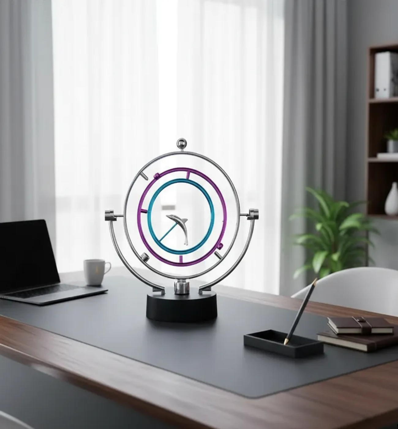 Móvil Cinético Electrónico Delfín Adorno Para Escritorio-3