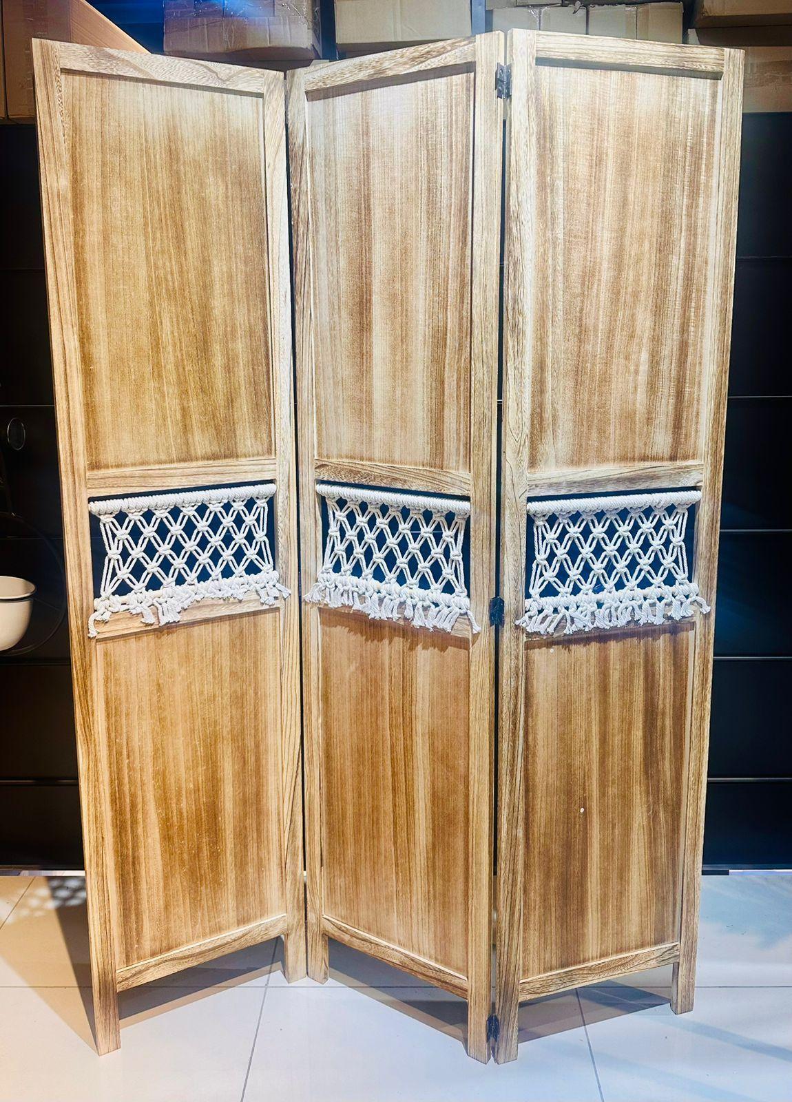 Biombo Separador De Ambiente Tejido Macramé 120*170 Cm-2