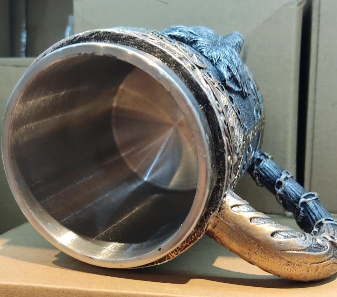 Tazon - Taza Termica De Acero con Diseño de Lobo en 3D-3