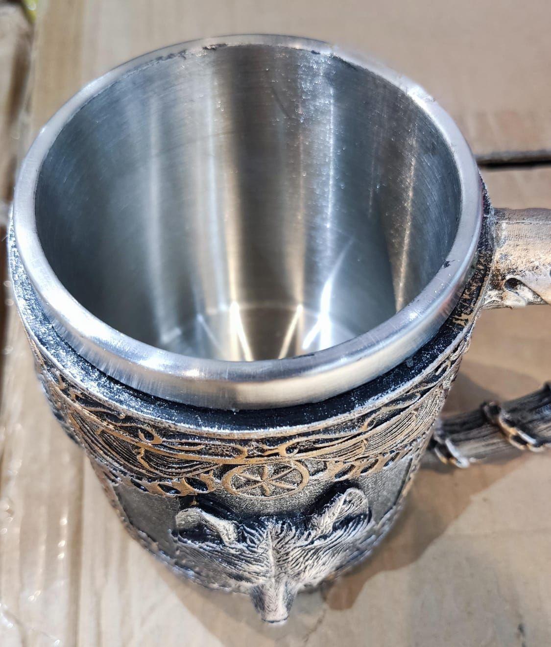 Tazon - Taza Termica De Acero con Diseño de Lobo en 3D-4