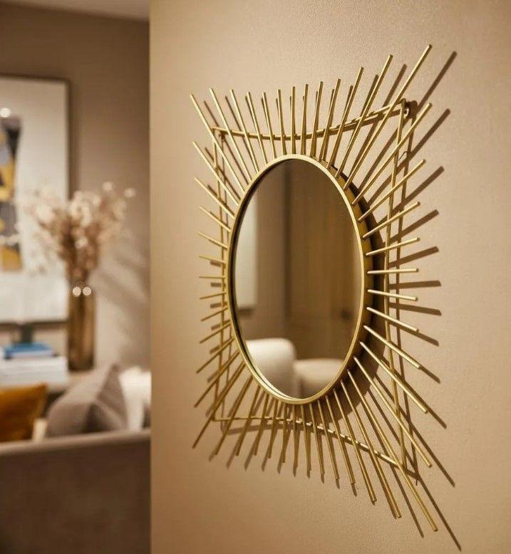 Espejo Decorativo Dorado 80cm-4