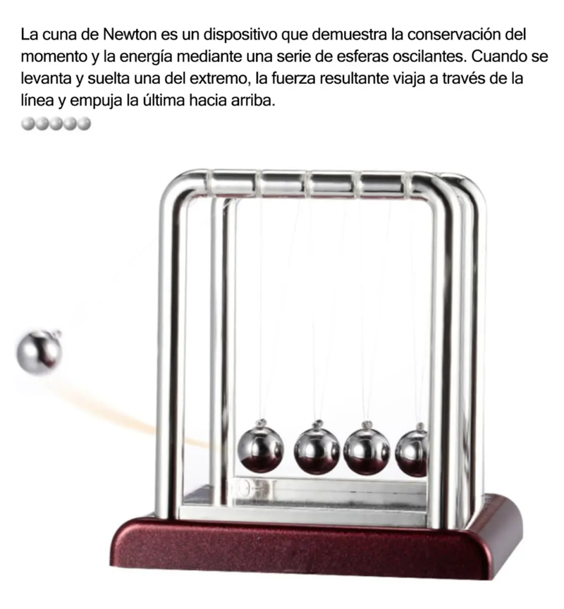 Pendulo De Newton Cinetico Giratorio Bolas-2