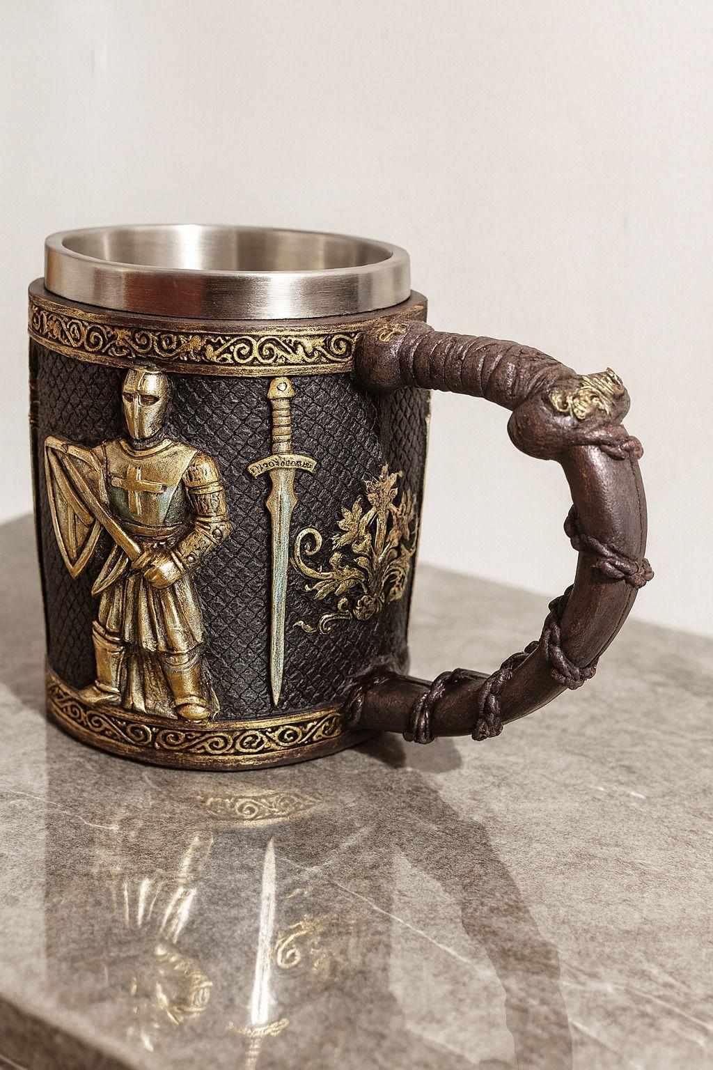 Tazon - Taza Termica De Acero con Estilo Caballero Medieval-2