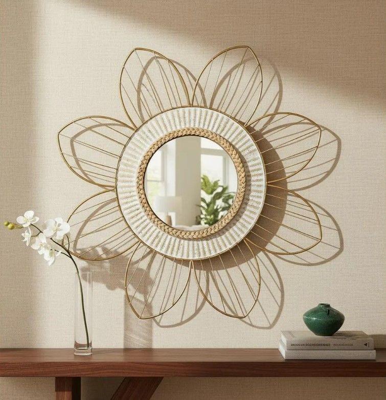 Espejo Decorativo Diseño Flor, 88cm-2