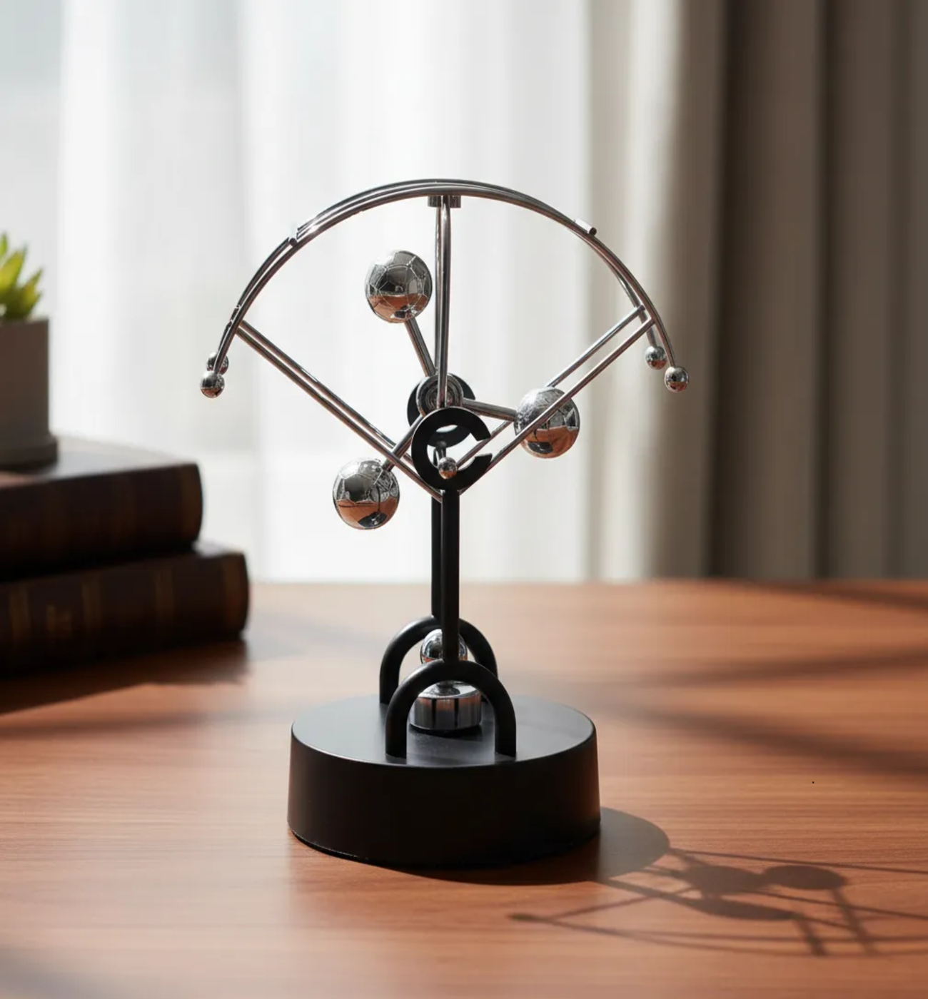 Decoracion De Mesa De Pendulo De Newton De Escritorio-3