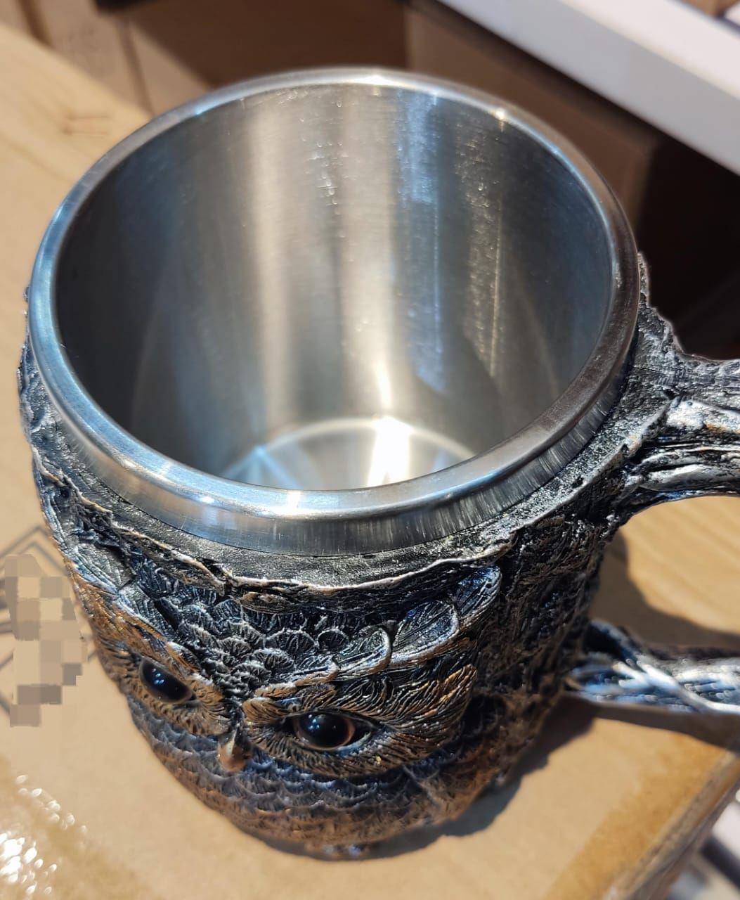 Tazon - Taza Termica De Acero con Diseño de Buho en 3D-4