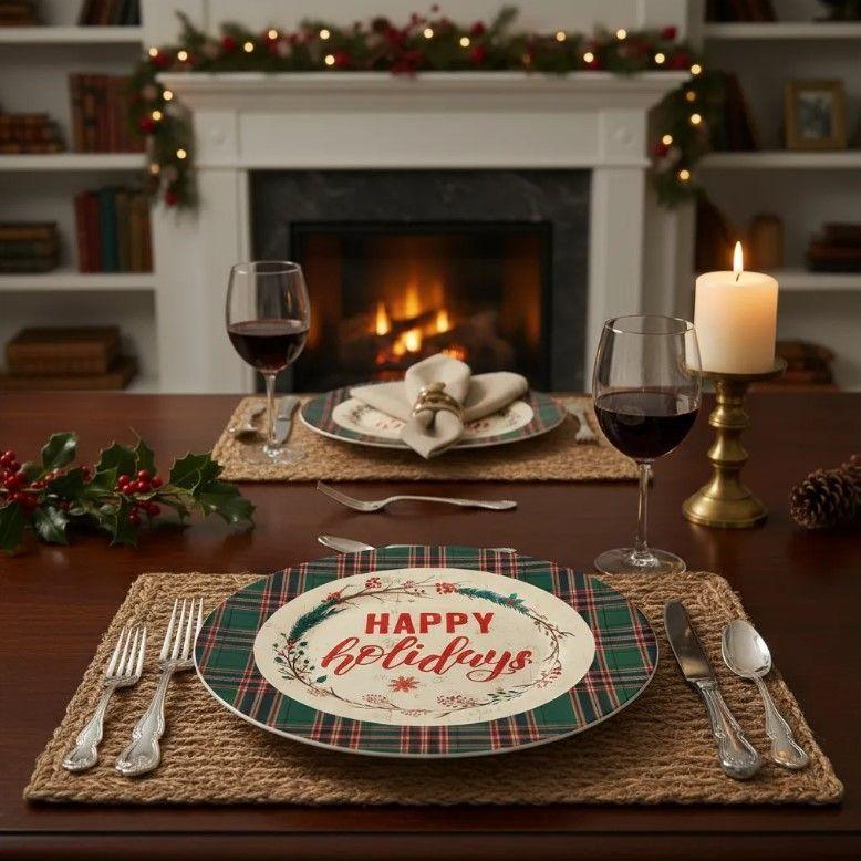 Pack Navideño 3 Platos de Plástico-3