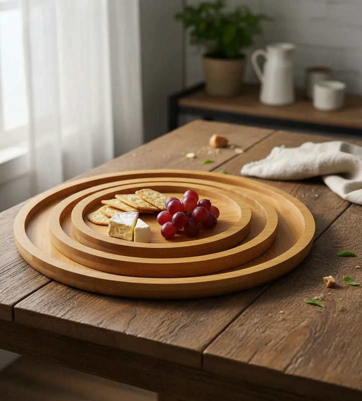 3 Bandejas Multifuncionales Decorativa Estilo Rustico-2