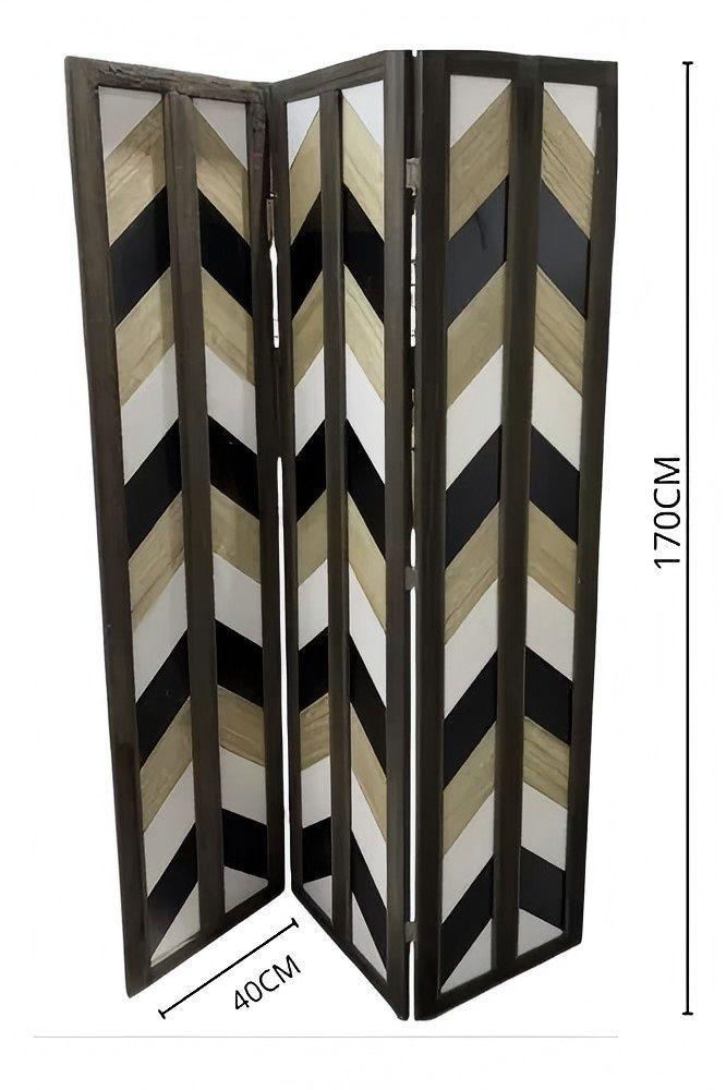 Biombo Separador De Madera 3 Paneles Dise o Chevron-3
