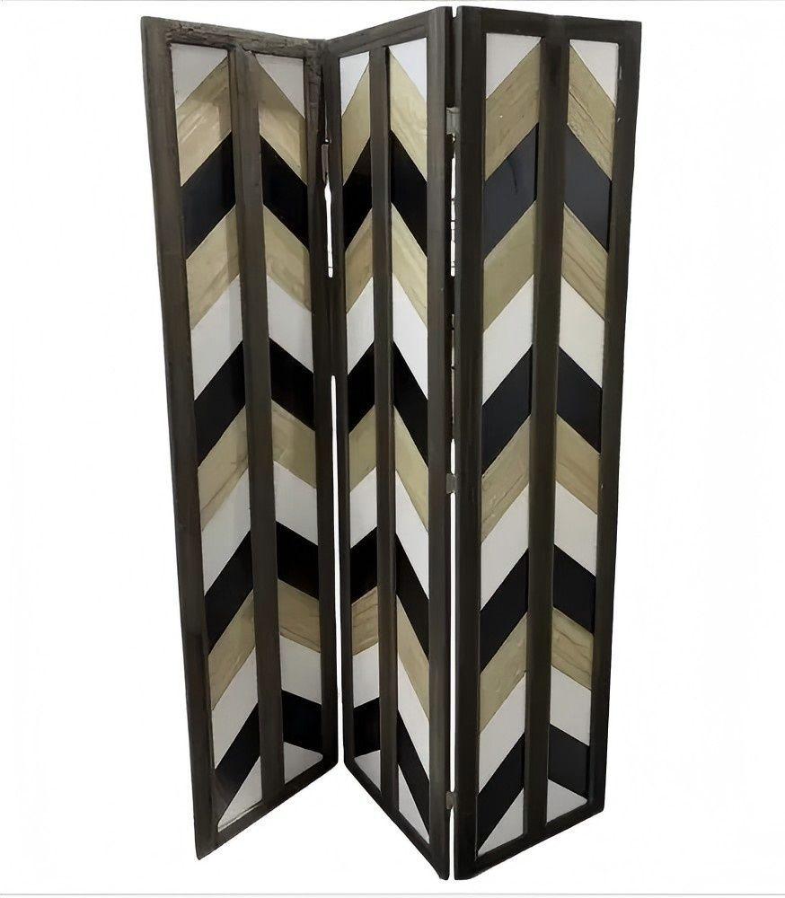Biombo Separador De Madera 3 Paneles Dise o Chevron-4