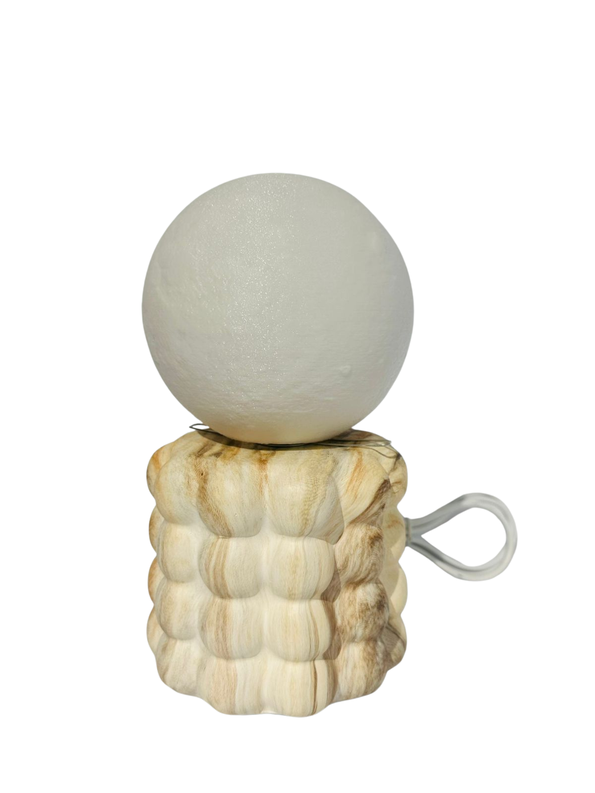 Lámpara De Cerámica, Diseño Esfera 22cm-0