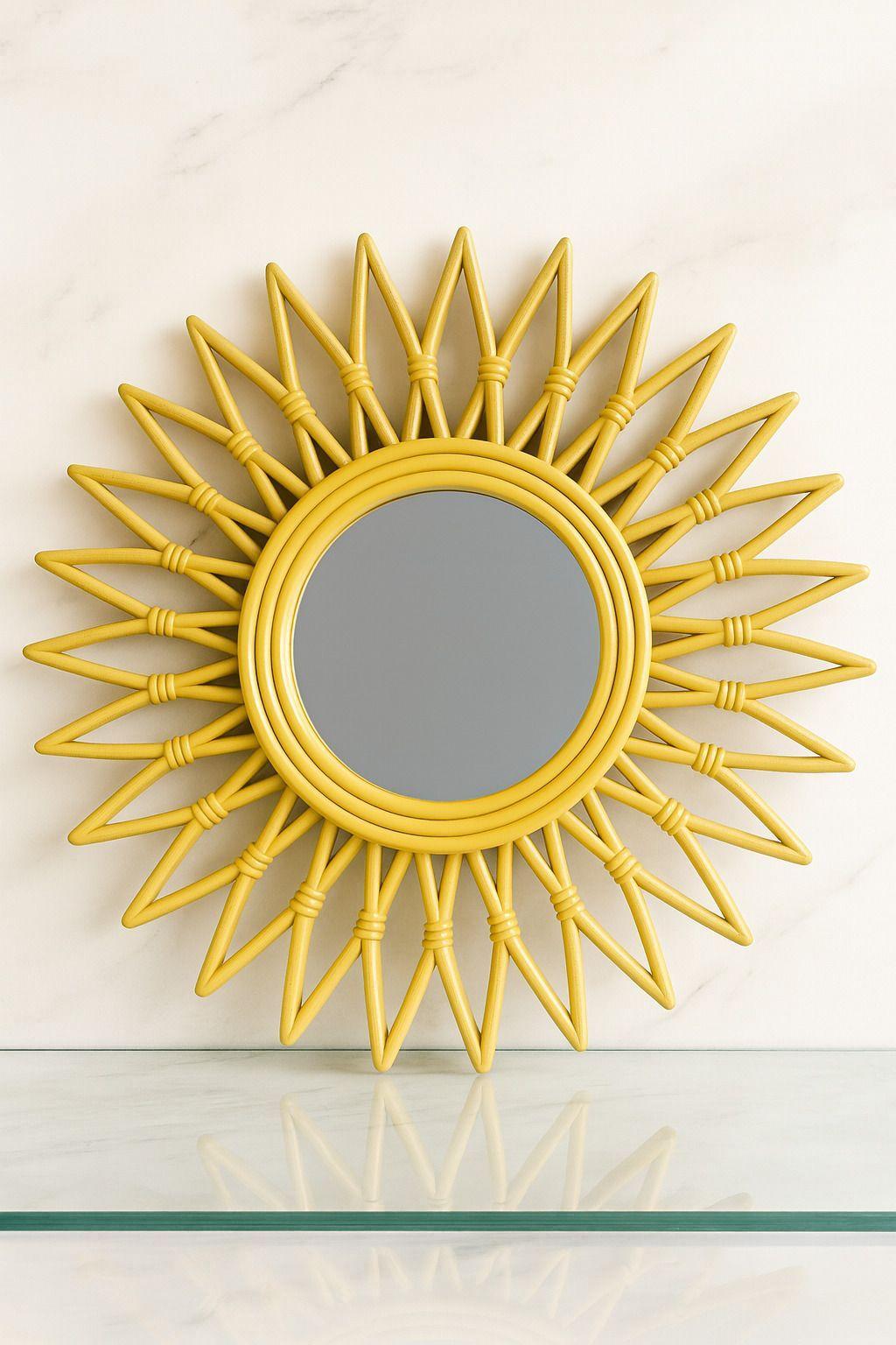 Espejo Redondo Sol Moderno 50x50x2.5cm-1