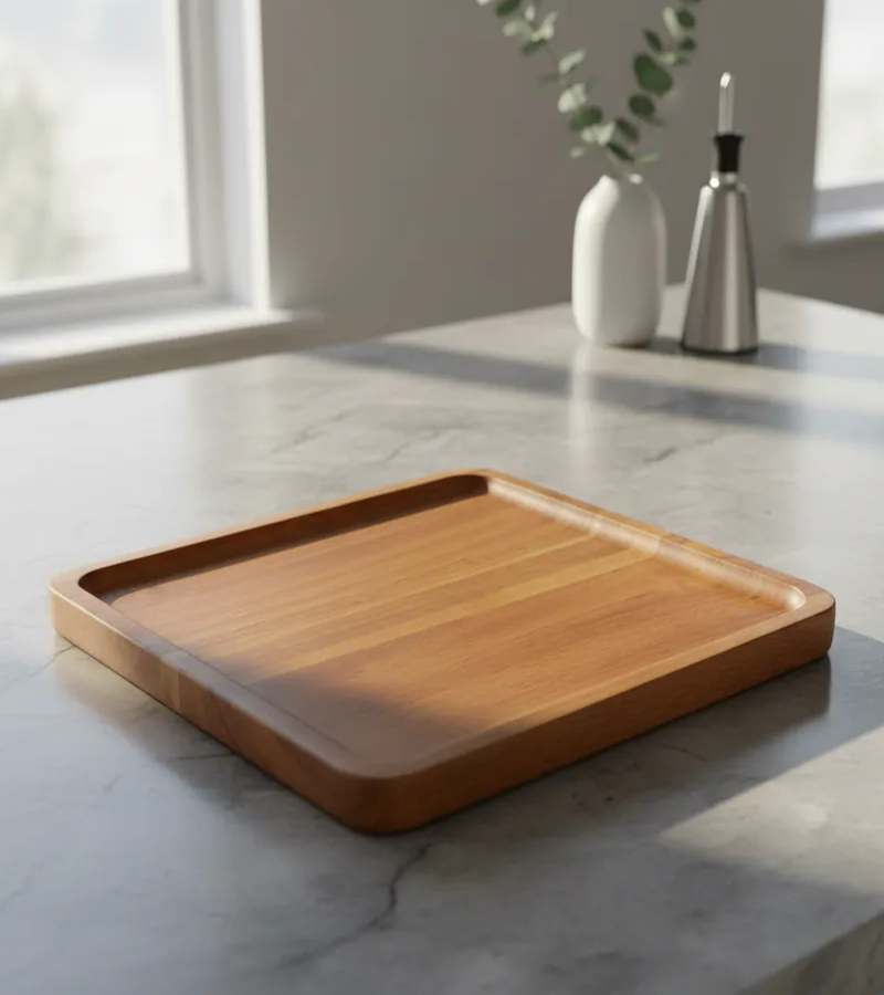 Tabla Cuadrado De Picoteo De Madera Para Sirve-2