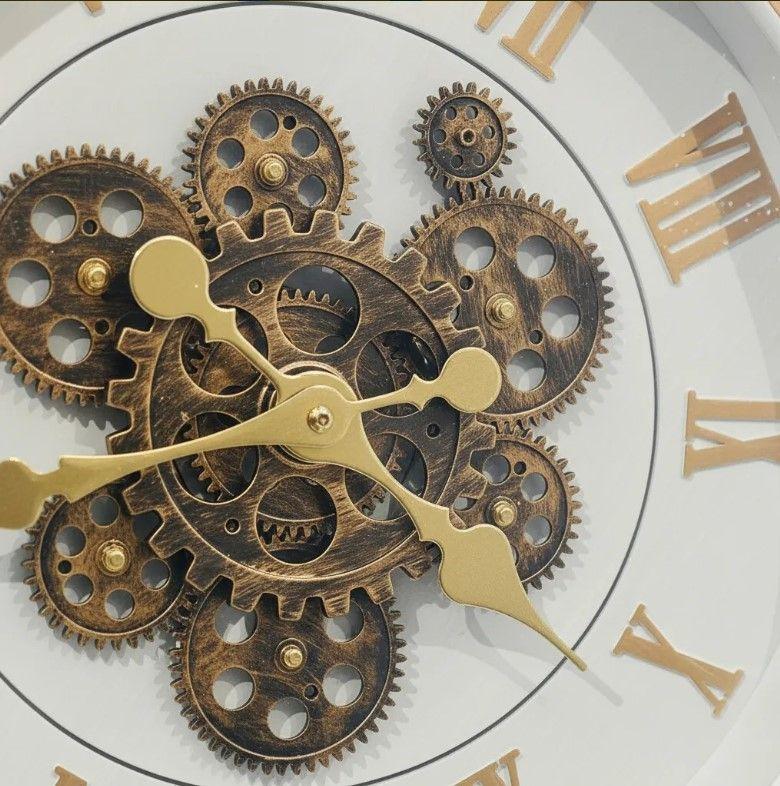 Reloj Decorativo Elegante, Color Blanco Y Celeste 45cm-4