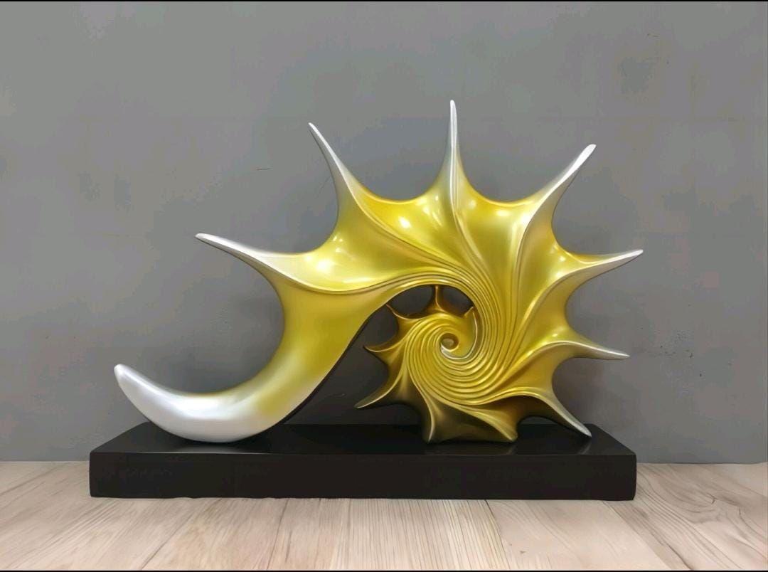 Escultura de antigua concha de plata-1