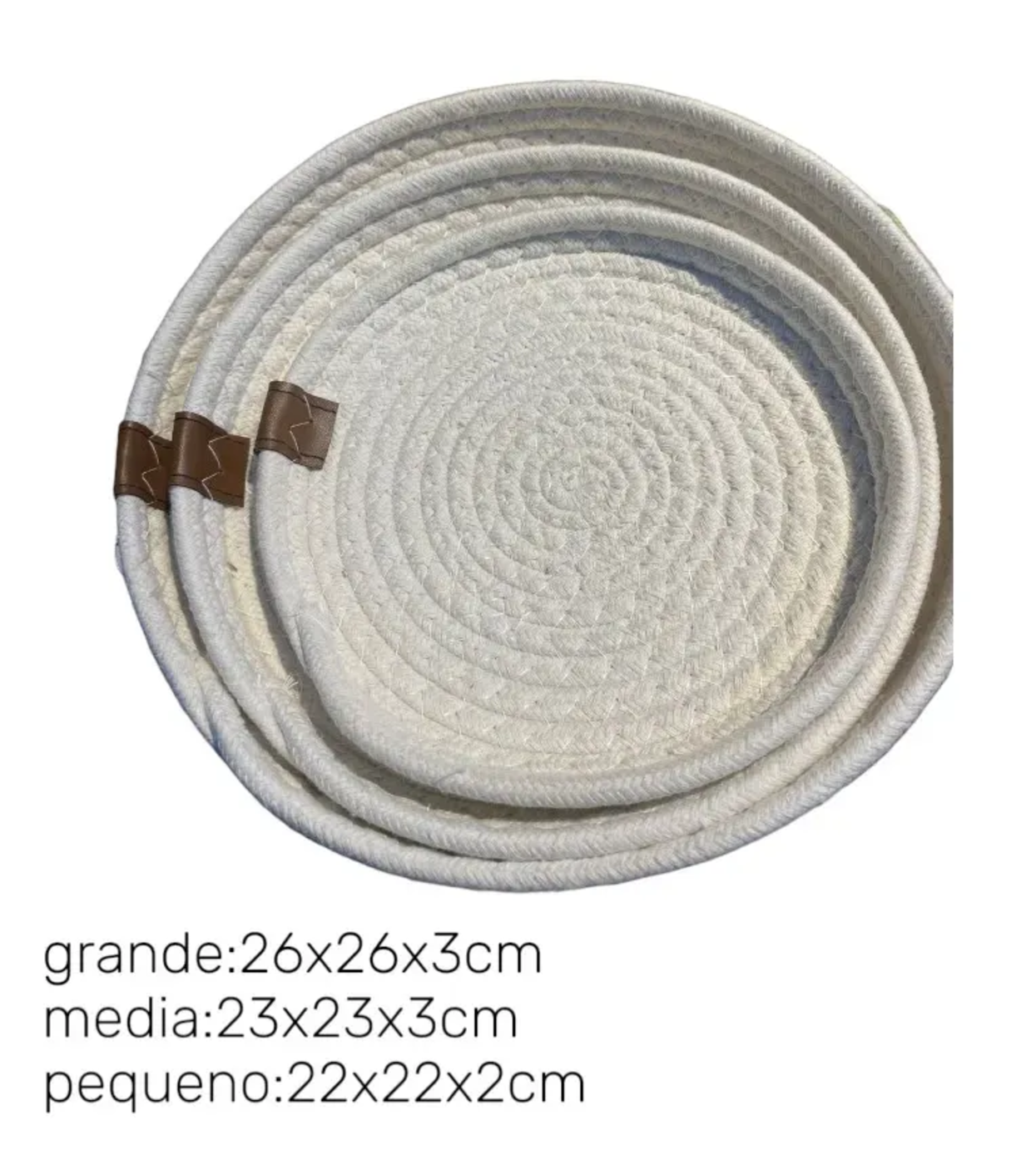 Set 3 Cestas Canasto Organizadores De Tela Para Hogar-3