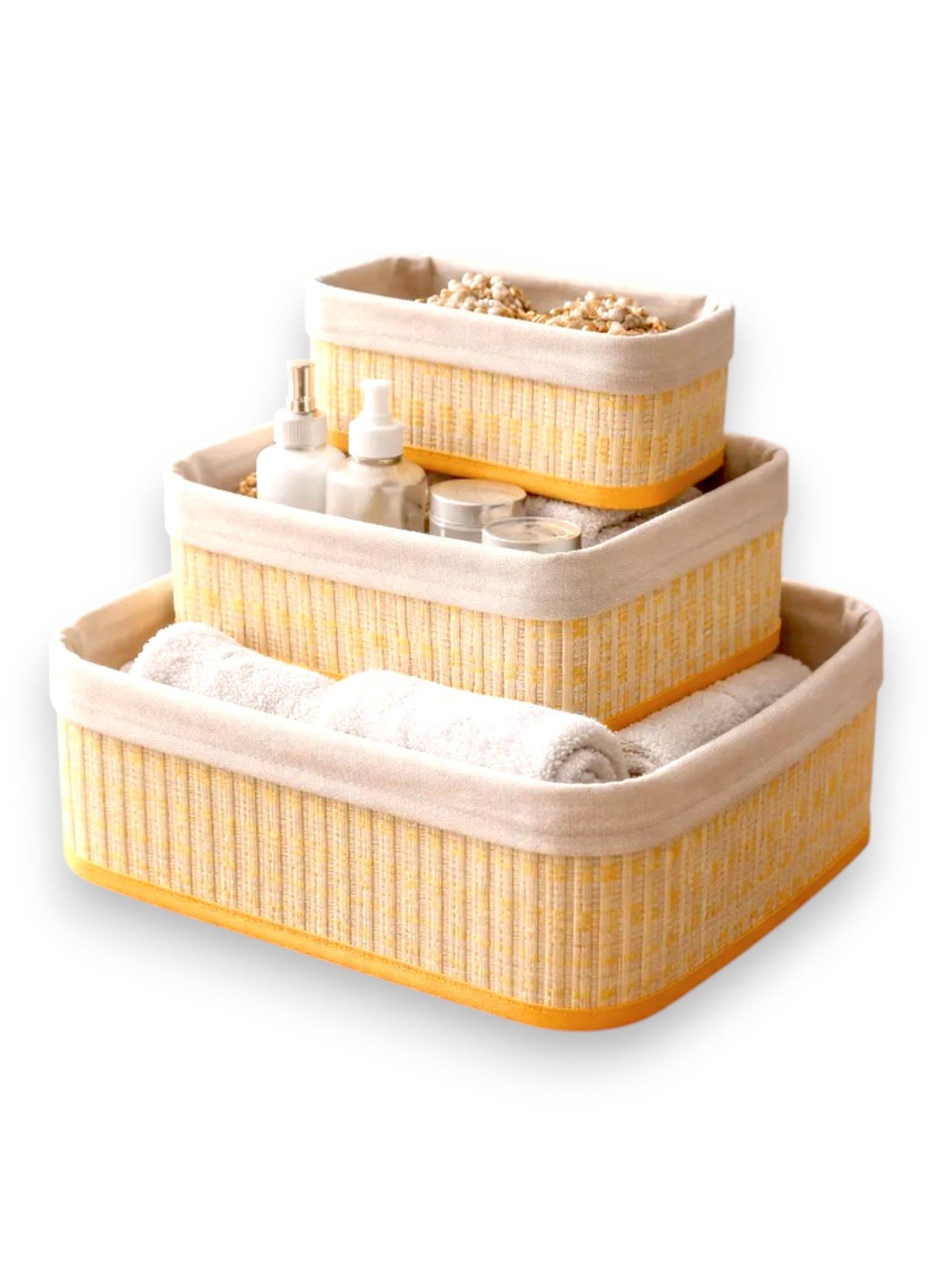 Pack 3 Canastos De Bambu Para Dormitorio-0