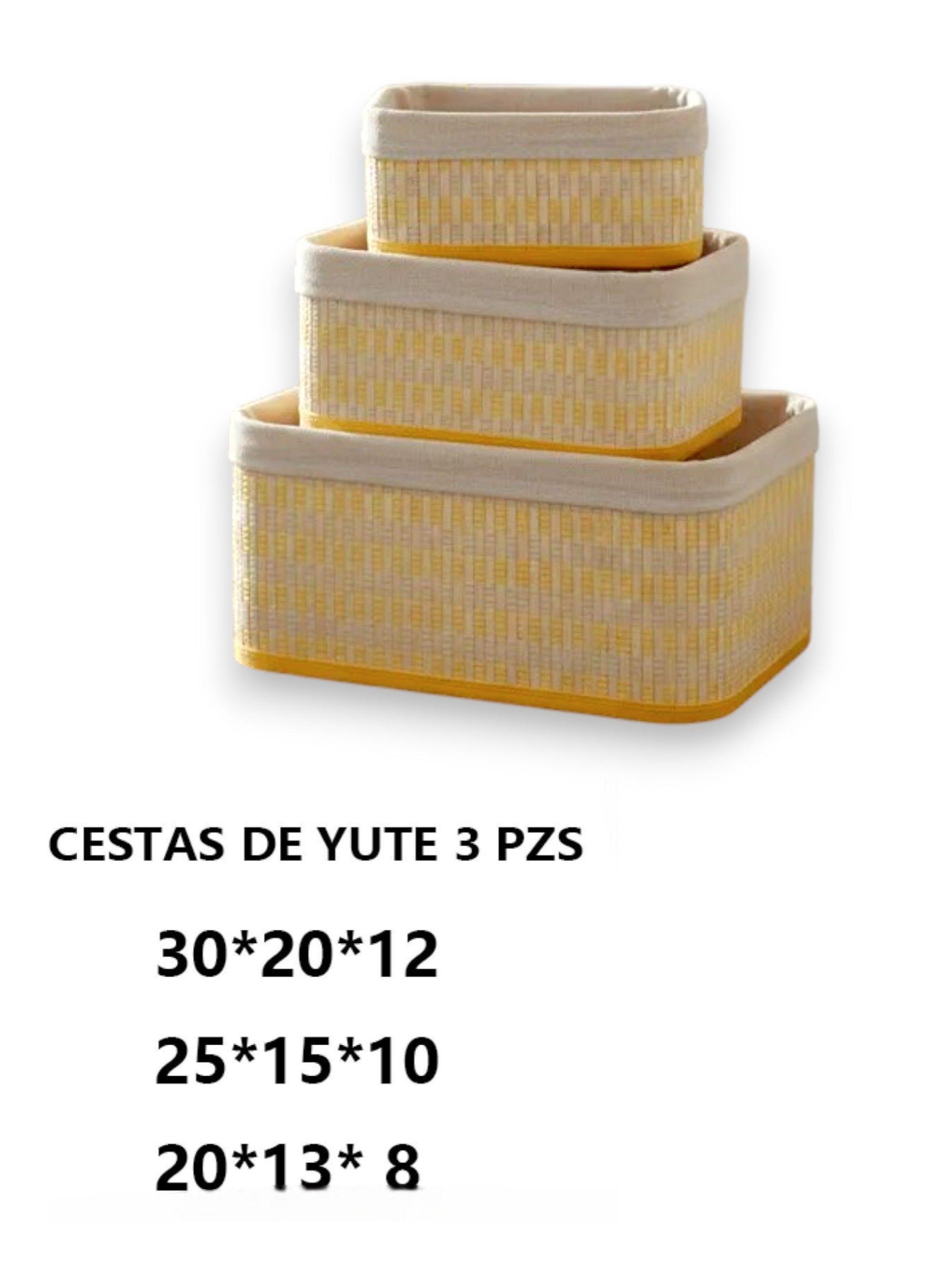 Pack 3 Canastos De Bambu Para Dormitorio-2