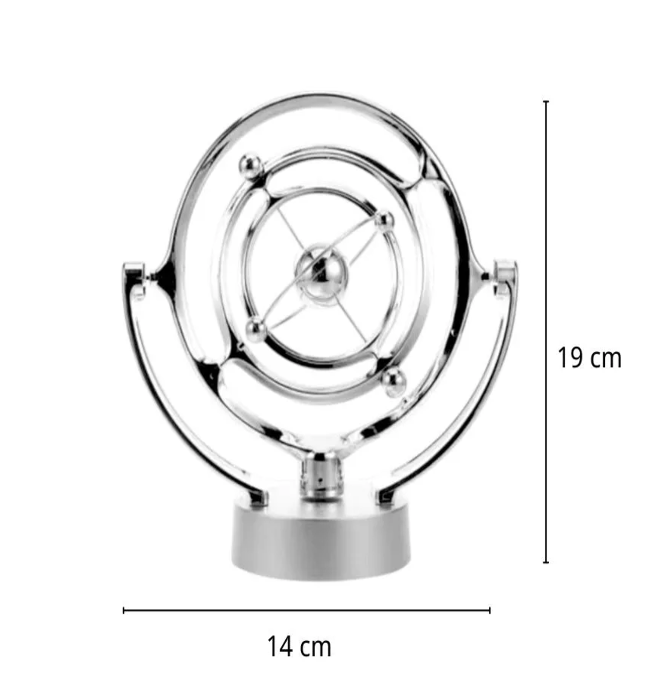 Escultura cinética de movimiento Perpetuo Plata Para Escritorio-4