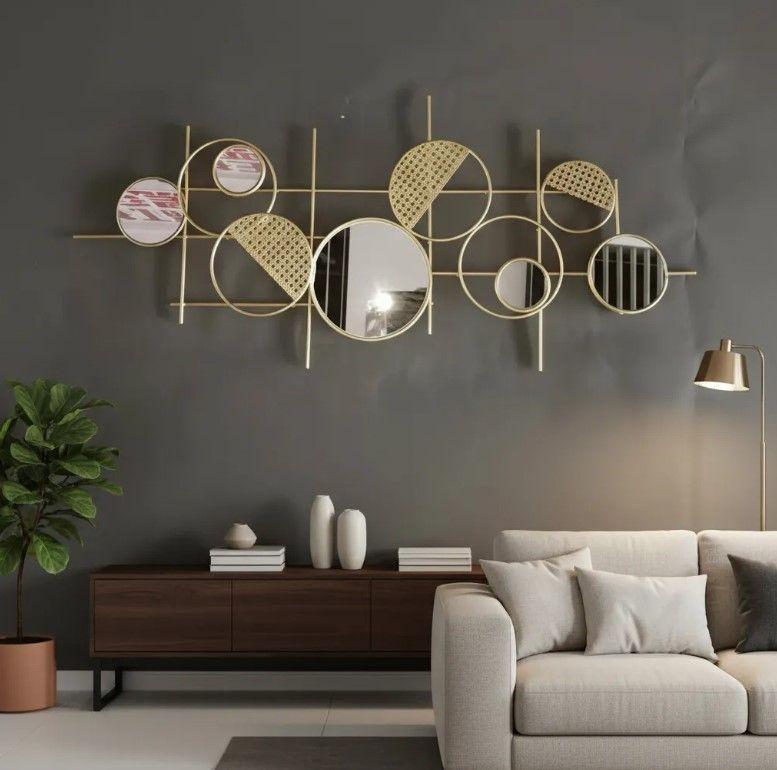 Fondo De Espejo Decorativo Diseño Abstracto 118cm-2
