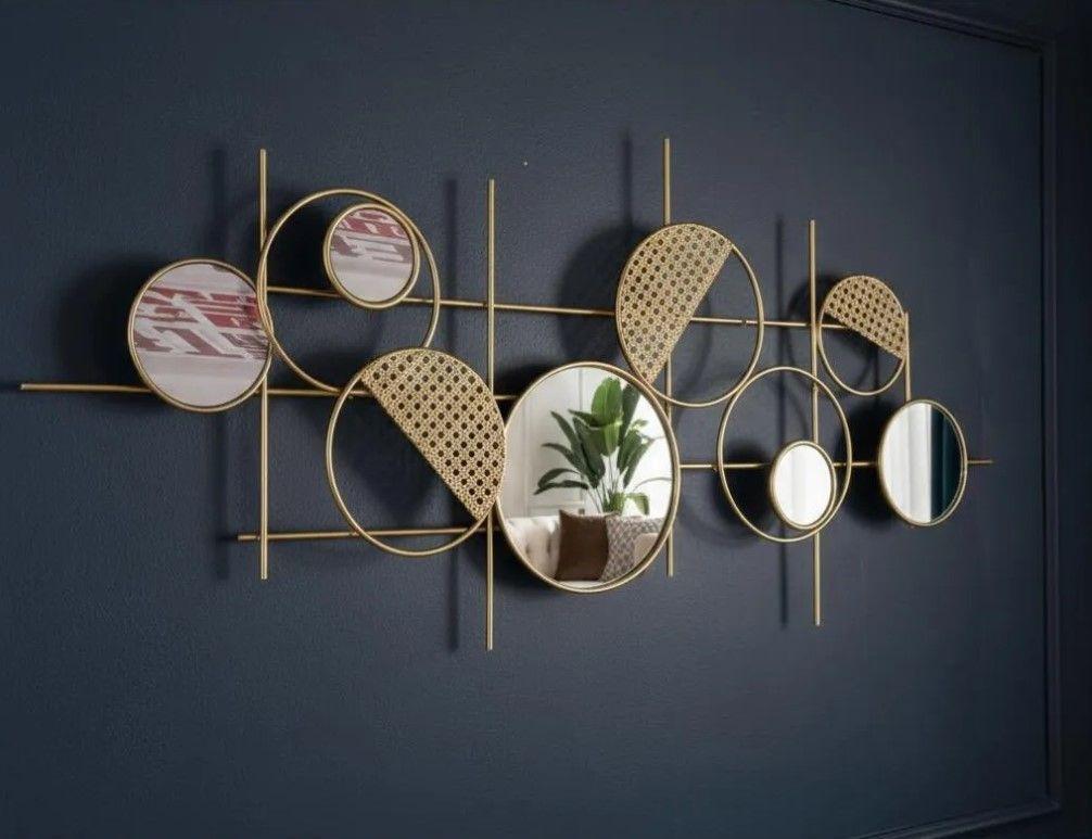 Fondo De Espejo Decorativo Diseño Abstracto 118cm-3