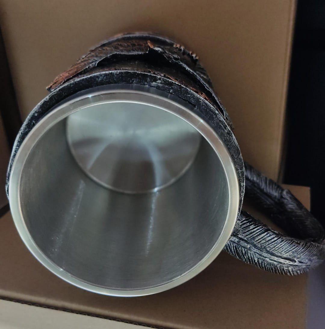 Tazon - Taza Termica De Acero Decorativa de Águila en Relieve-3