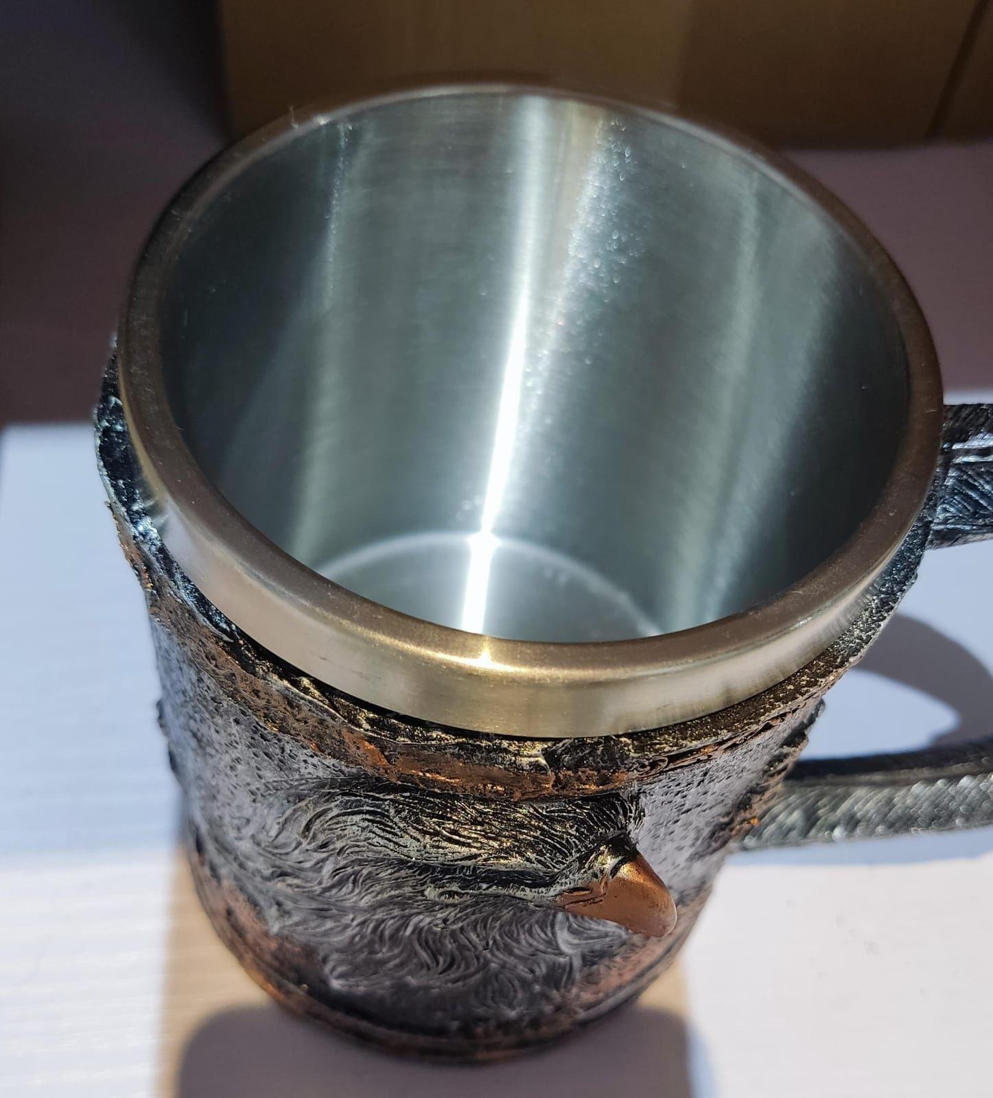 Tazon - Taza Termica De Acero Decorativa de Águila en Relieve-4