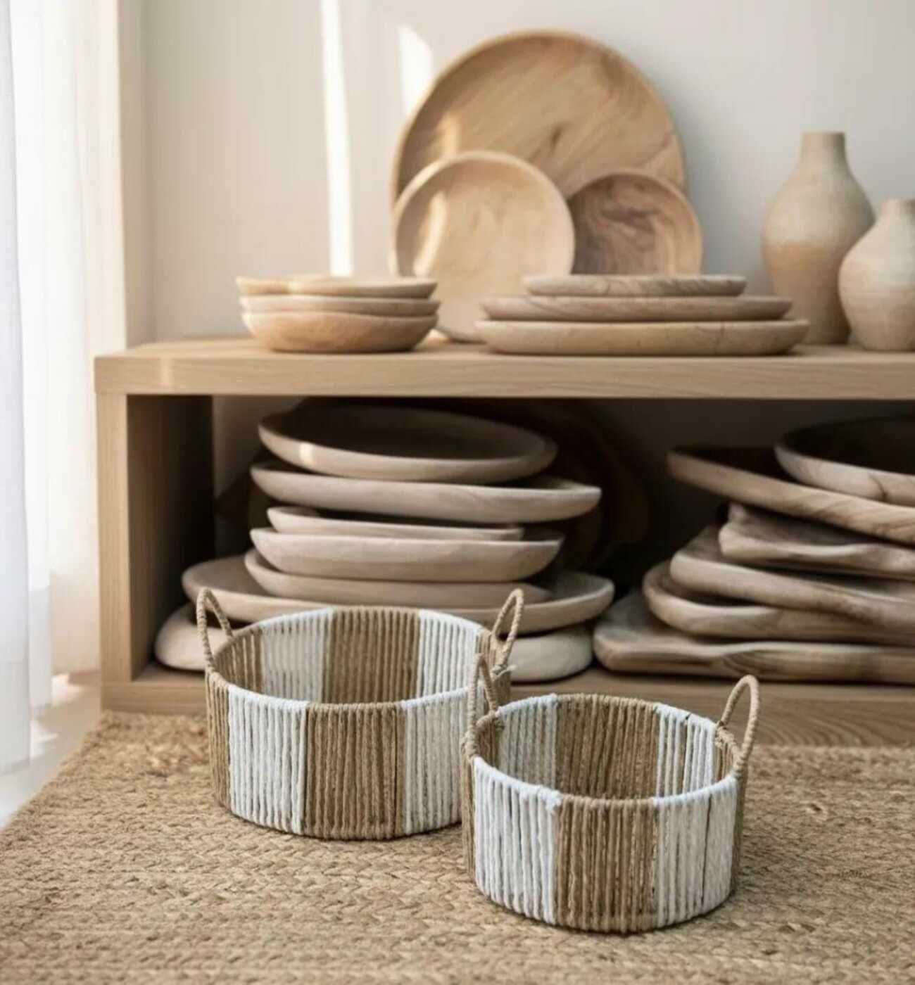 cesta de decorativa multifuncional pack de 2 uniddes-0