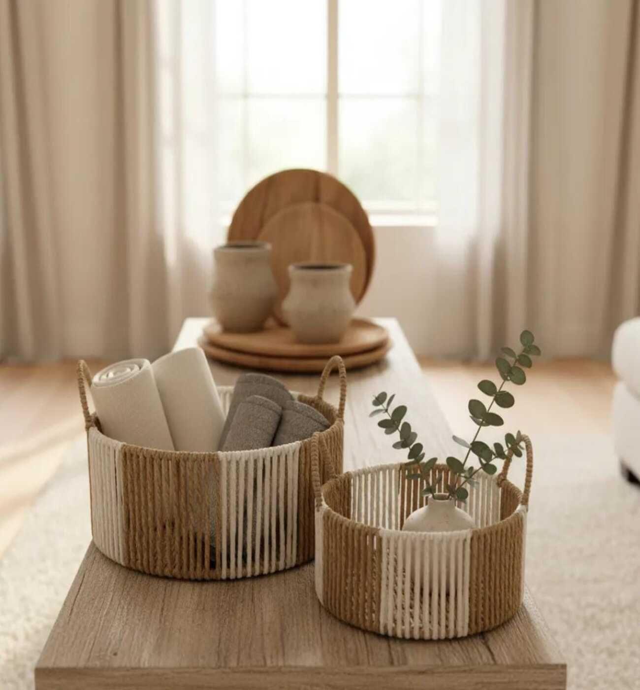 cesta de decorativa multifuncional pack de 2 uniddes-2