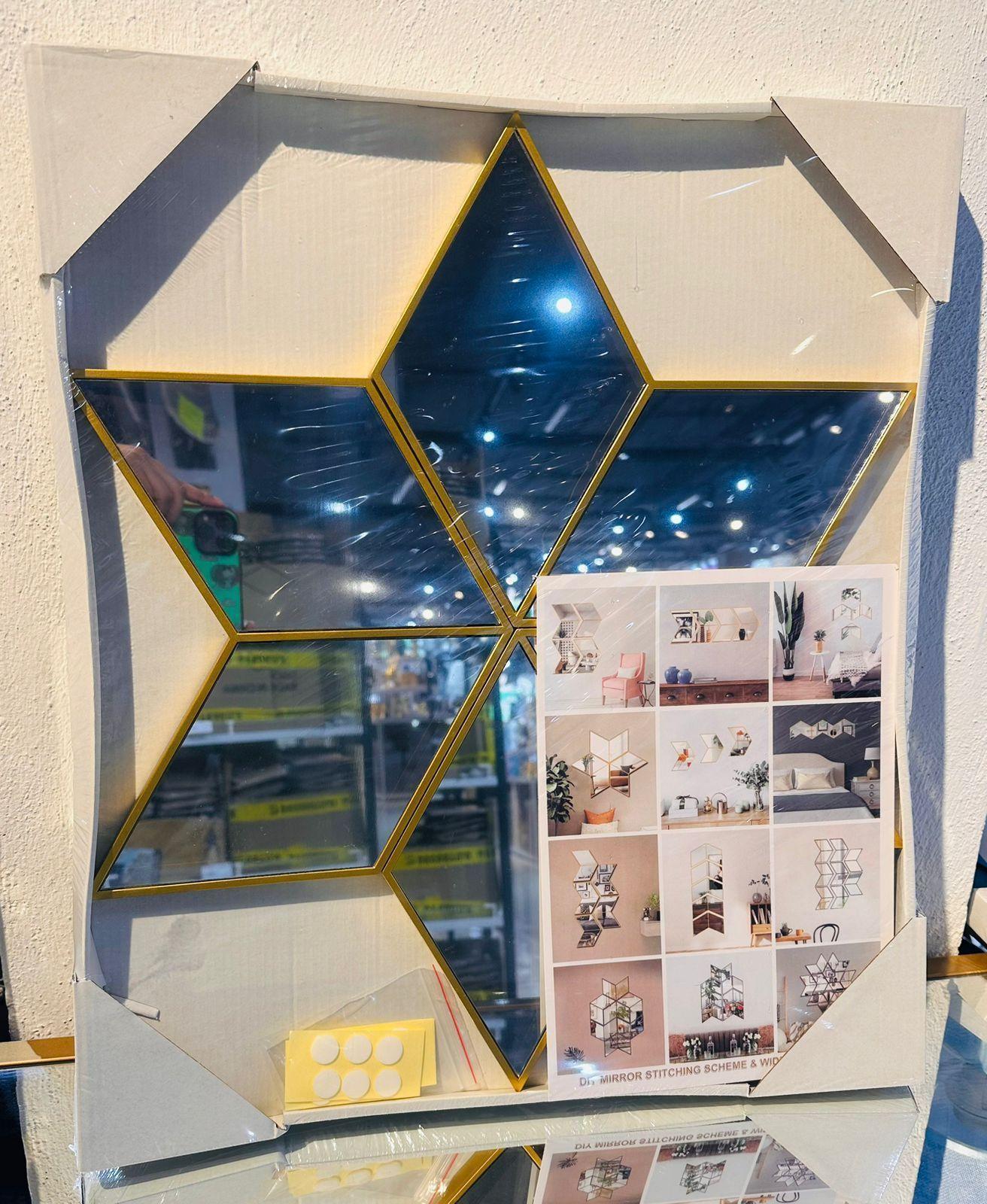 Espejo Decorativo, Diseño Estrella Modular 49cm-2