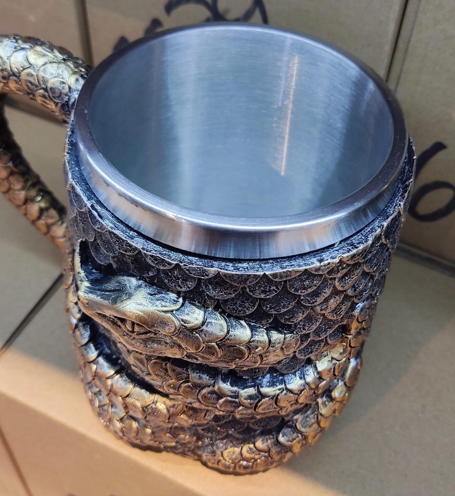 Tazon - Taza Termica De Acero con Serpiente en 3D-4