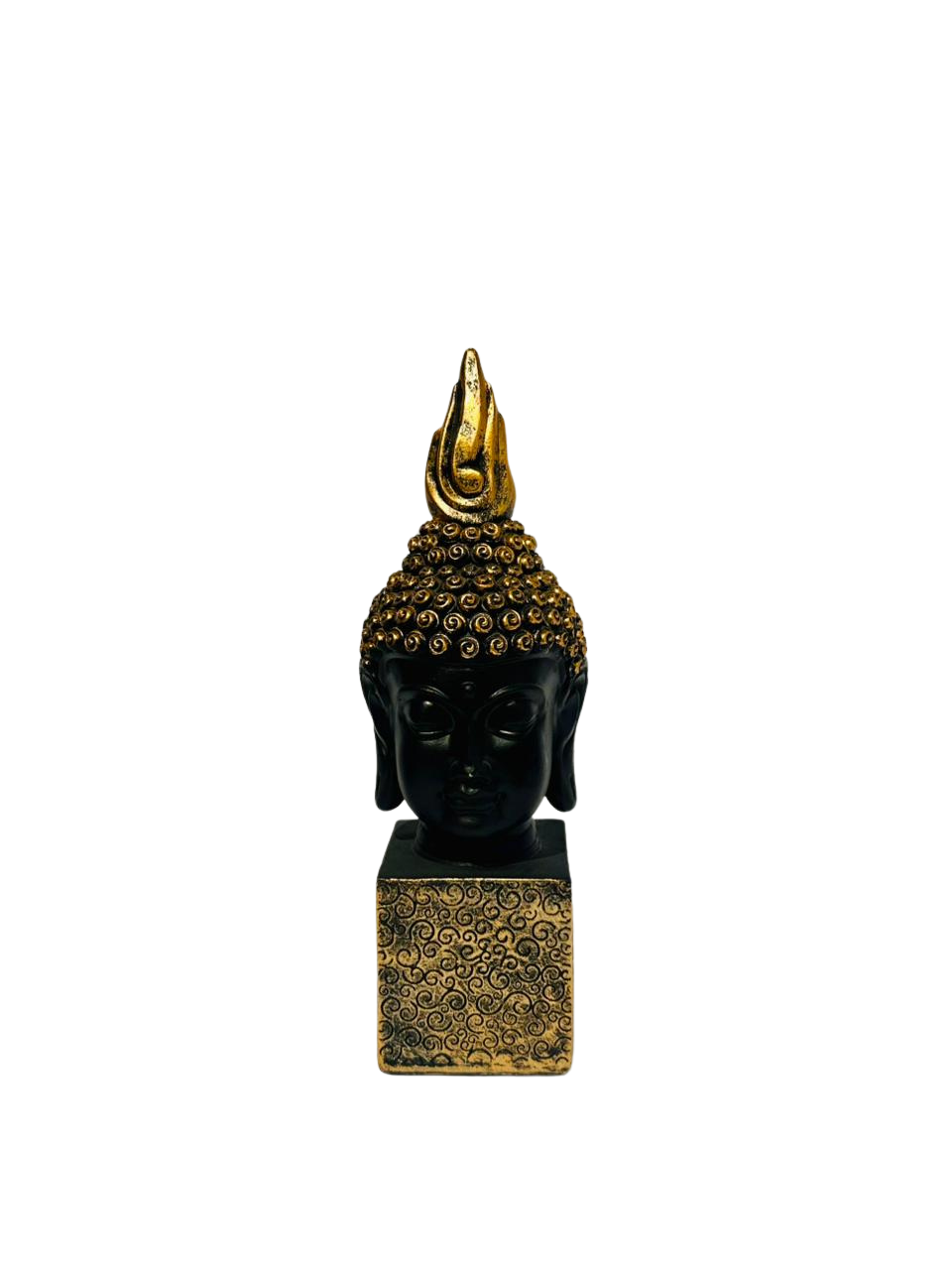 Estatua Cabeza De Buda Negro 27cm-0