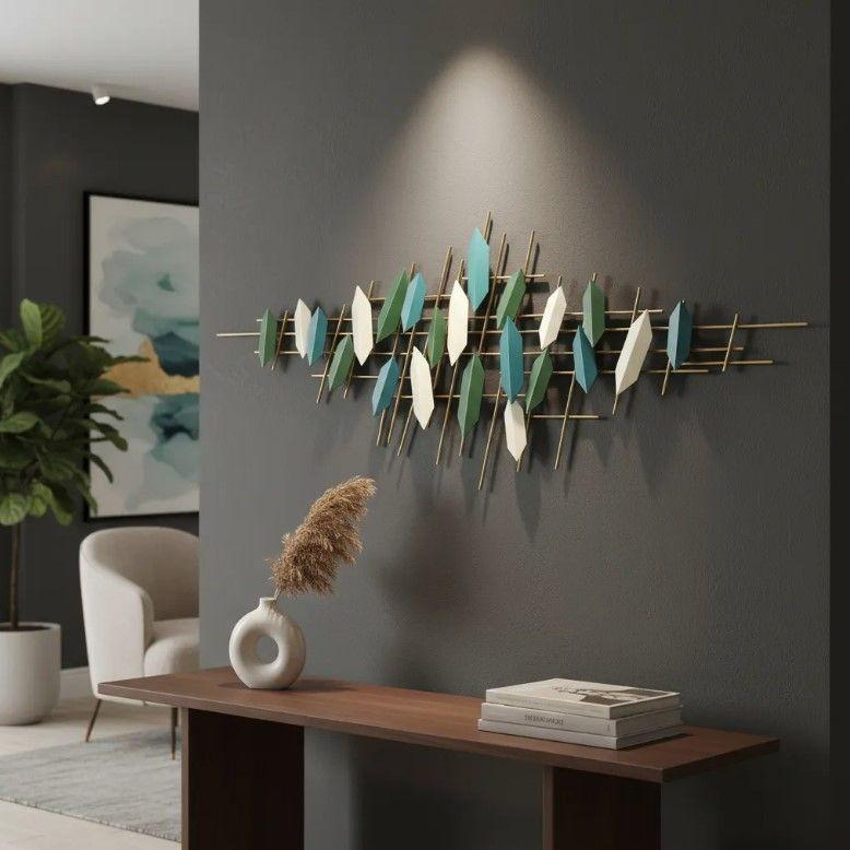 Decoración De Pared Verde Calipso 145cm-3