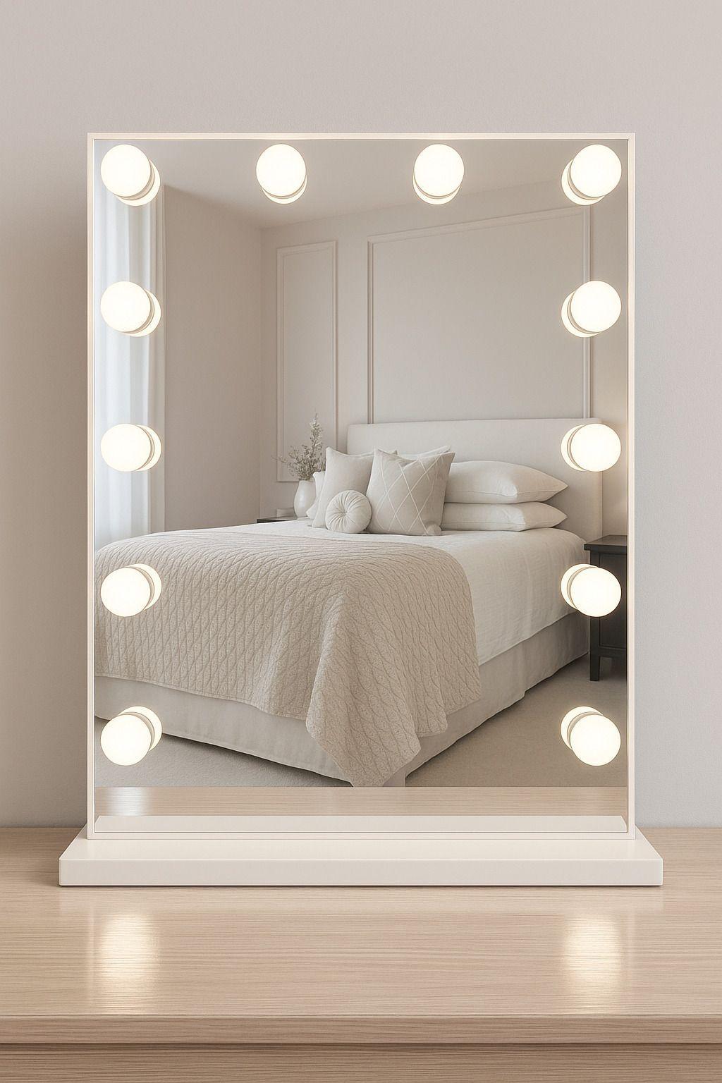 Espejo Tocador 40x50cm Con Luz Led De 3 Colores-3