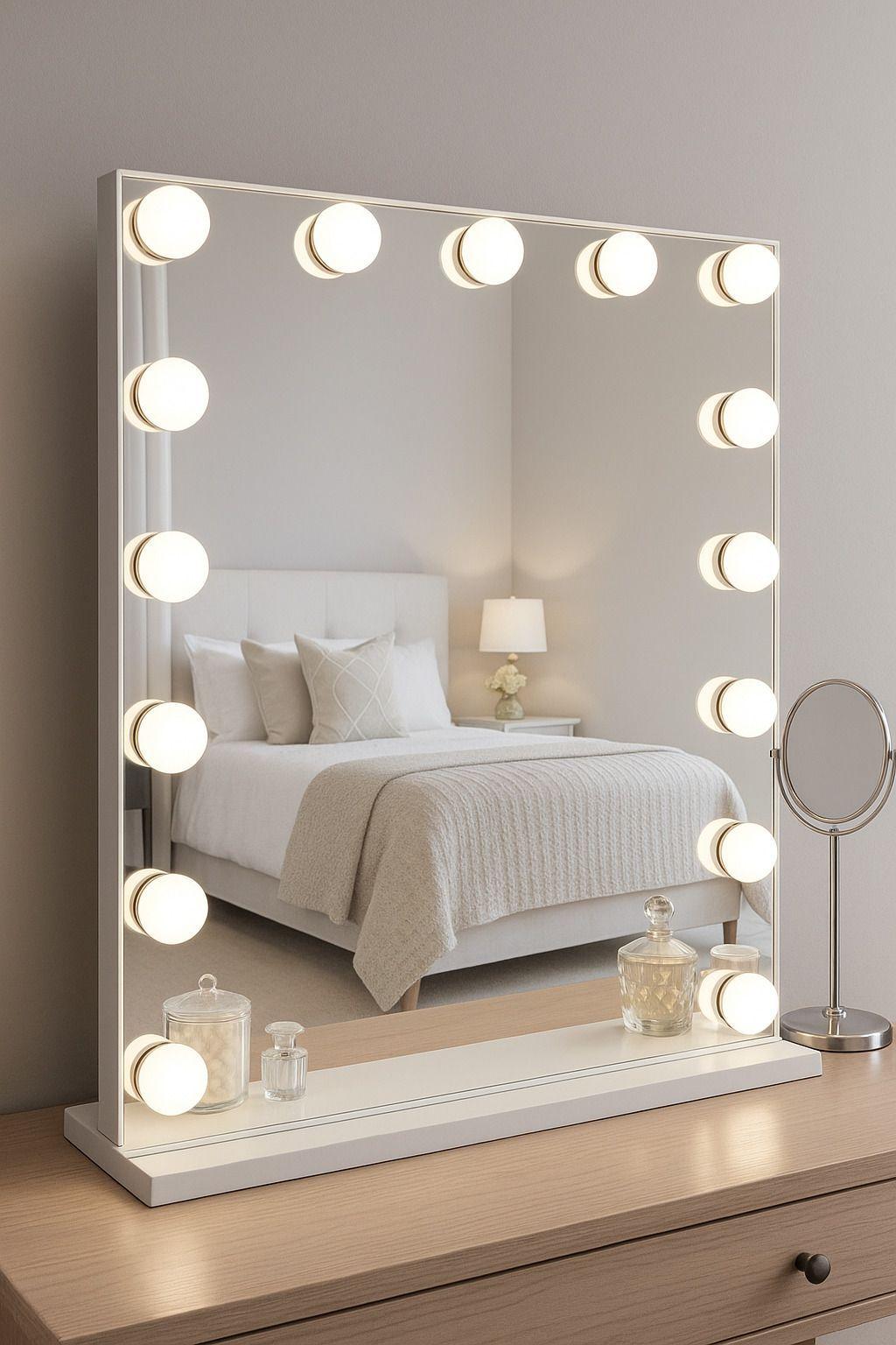 Espejo Tocador 40x50cm Con Luz Led De 3 Colores-4