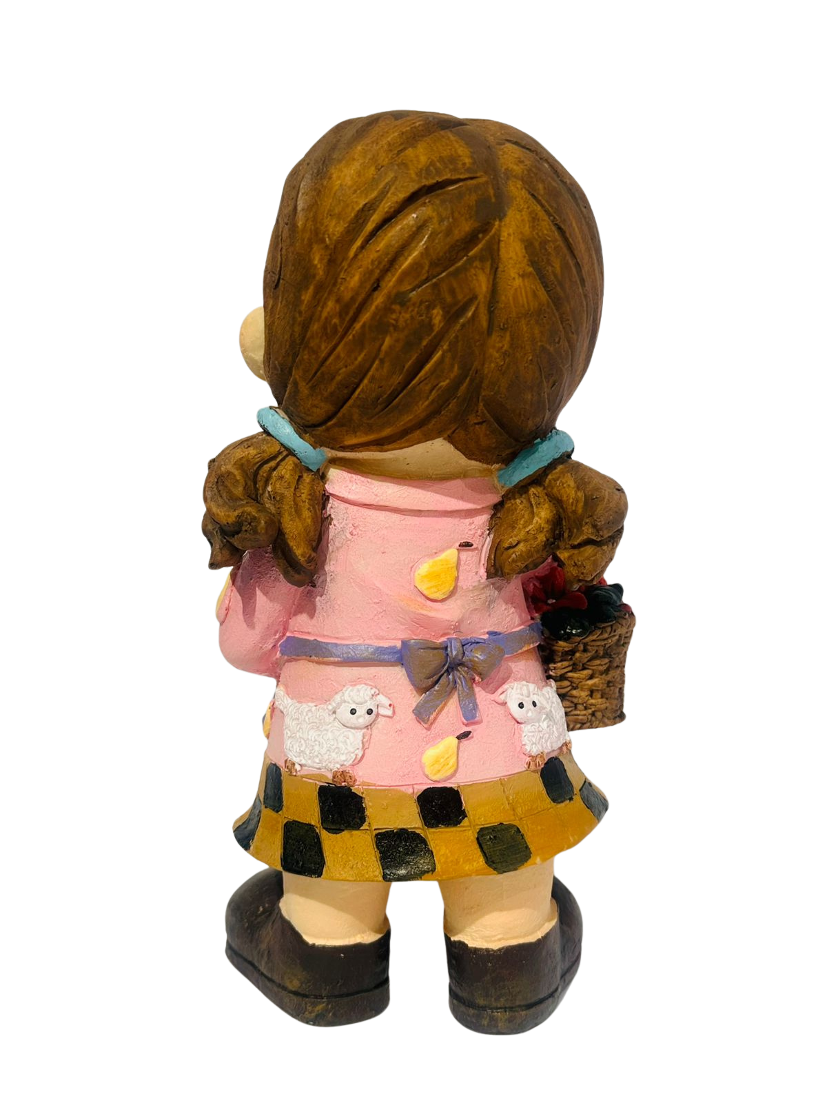 Figura Decorativa Niña Con Flores Vintage 29cm-2