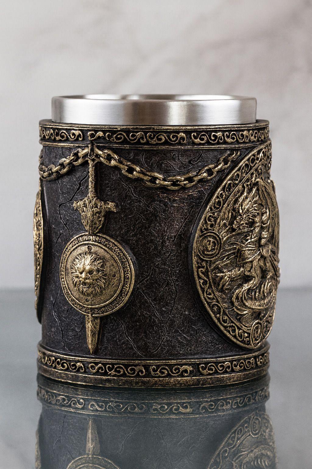 Tazon - Taza Termica De Acero con Diseño de Dragon en 3D-2