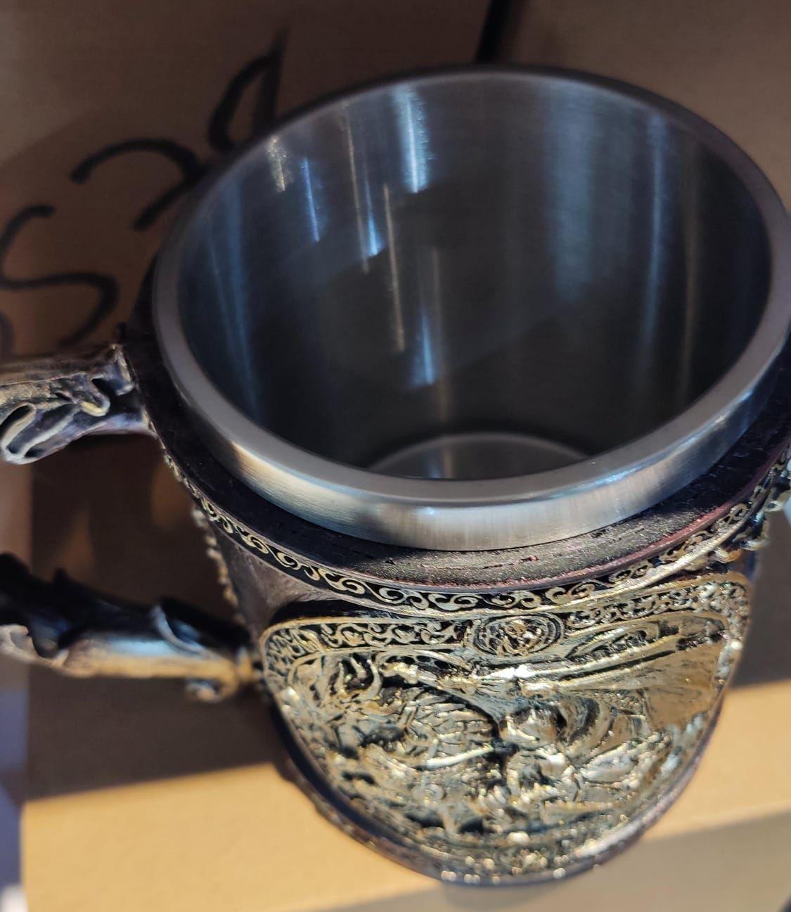 Tazon - Taza Termica De Acero con Diseño de Dragon en 3D-4