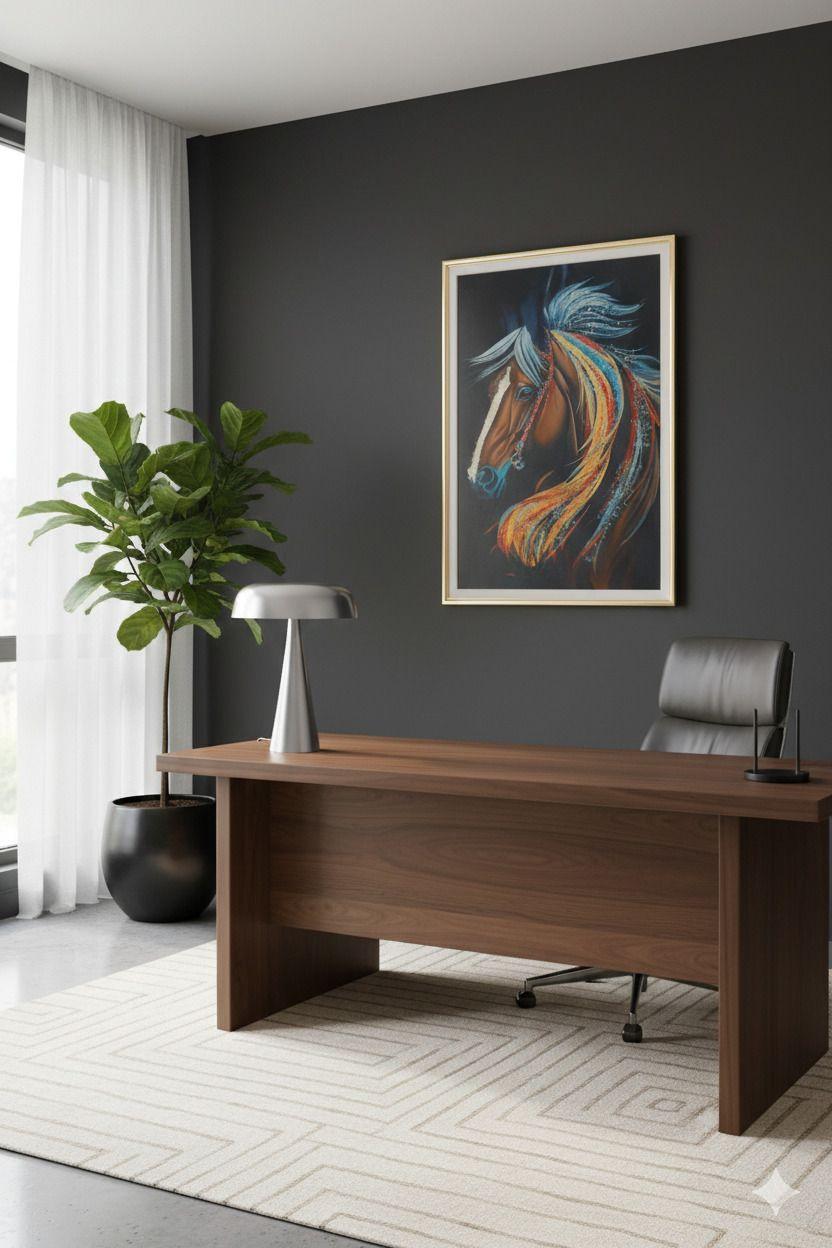 Cuadro Caballo con Cristales Moderno y Minimalista 40x60-2