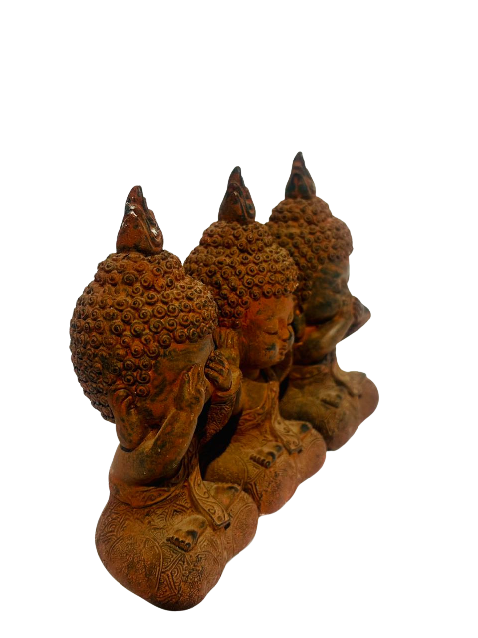 Trío De Budas Sabios 13cm: Ciego, Sordo Y Mudo-3