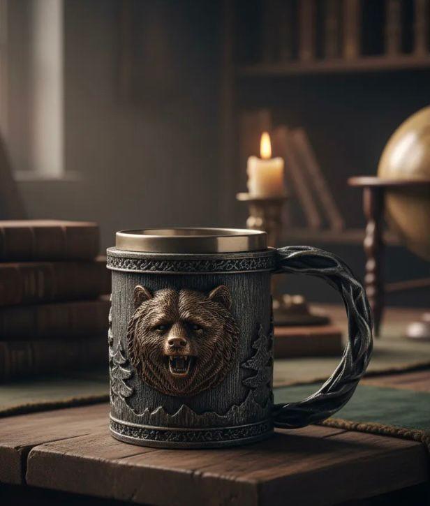 Taza Decorativa Acero Inoxidable Estilo Fantas a-3