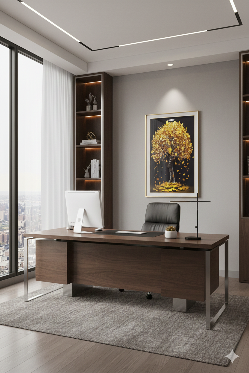 Cuadro con Arbol Dorado de la Prosperidad 60x90cm-2